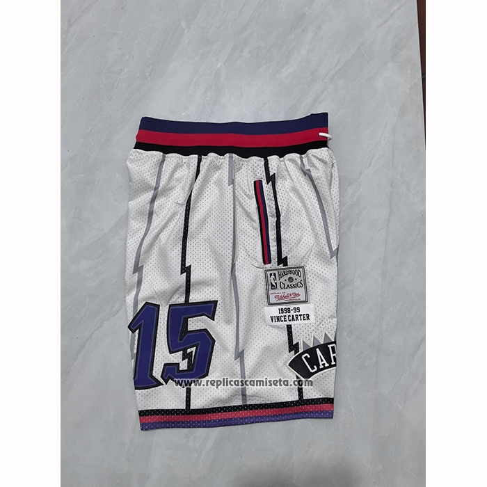 Pantalone Toronto Raptors Mitchell & Ness Hardwood Classics Blanco